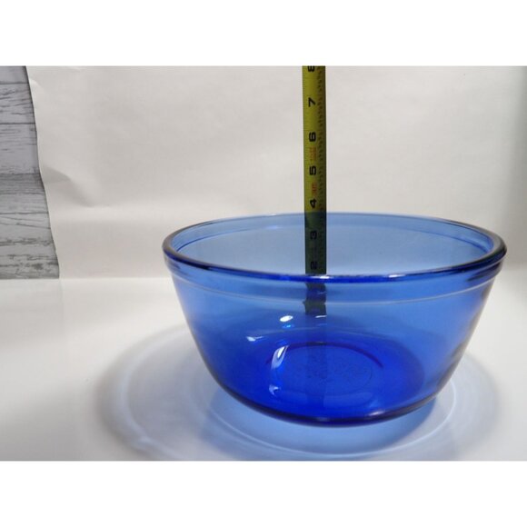 Vintage Anchor Hocking 1.5 Qt Cobalt Blue Mixing Bowl Made In USA - Picture 13 of 14